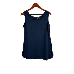 Attitudes By Renée Womens Navy Sleeveless Tank Top S